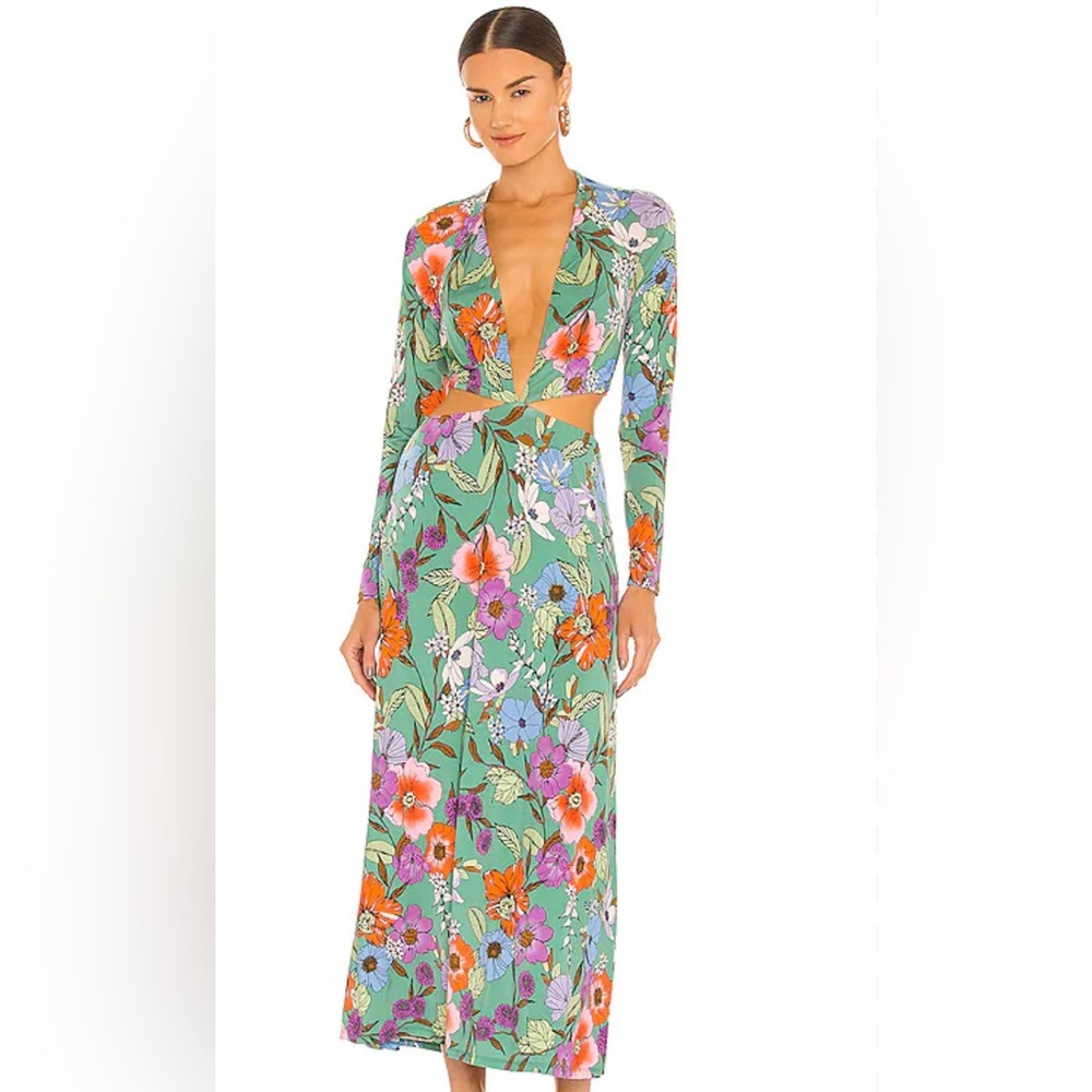 AFRM Assi Dress in Green Vintage Floral